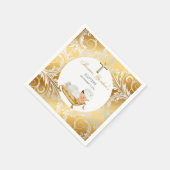 Baby Boy doop doop goud zilver Servet (Hoek)