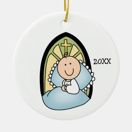 Baby Boy Doop Ornament (Voorkant)
