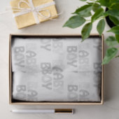 Baby Boy Dotty Letters Grijs Tissuepapier (Geschenk)
