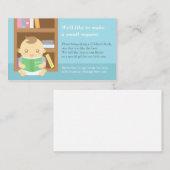 Baby Boy Douche Boek Invoegen Verzoek Kaart (Voorkant / Achterkant)