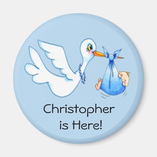 Baby Boy Douche Favorieten Magneet (Voorkant)