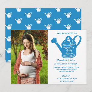 Baby Boy Douche Foto Watering Can Kaart