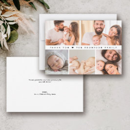 Baby Boy Douche Fotocollage Eenvoudig Bedankkaart