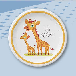 Baby Boy Douche Giraffe Papier partij Bord