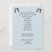 Baby Boy Douche met Baby Voeten Kaart (Achterkant)