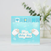 Baby boy douche met Sheep (Staand voorkant)