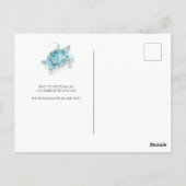 Baby Boy Douche Uitnodigingen Waterverf Zee Schild (Achterkant)