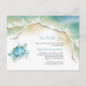 Baby Boy Douche Uitnodigingen Waterverf Zee Schild (Voorkant)