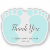 Baby Boy-douchefeest wil je bedanken Sticker (Voorkant)