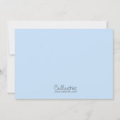 Baby boy doucheuitnodigingen (Olifant Waterverf) Kaart (Achterkant)