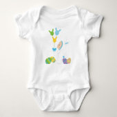 BABY BOY DRESSED AS WHITE EASTER BUNNY ROMPER (Voorkant)
