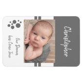 Baby Boy droom komt tot ware grijze en witte foto Magneet (Horizontaal)