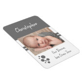 Baby Boy droom komt tot ware grijze en witte foto Magneet (Rechterzijde)
