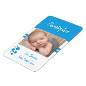 Baby Boy droom komt uit echte blauwe en witte foto Magneet (Linkerzijde)