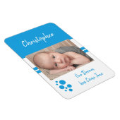 Baby Boy droom komt uit echte blauwe en witte foto Magneet (Rechterzijde)
