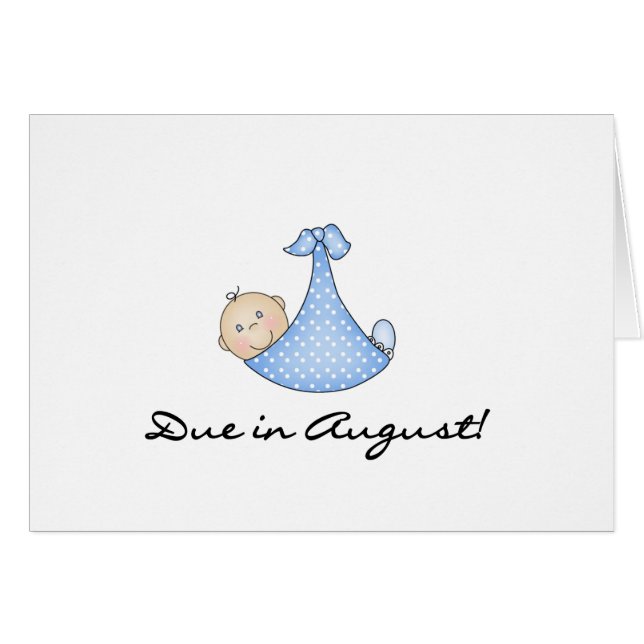 Baby Boy Due in August (Voorkant Horizontaal)