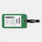 Baby Boy Eagle Green Bag Label Bagagelabel (Achterkant horizontaal)