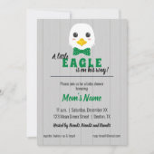 Baby Boy Eagle Groen Baby shower Uitnodiging (Voorkant)