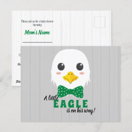 Baby Boy Eagle Groen Baby shower Uitnodiging