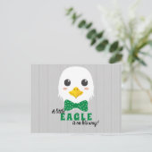 Baby Boy Eagle Groen Baby shower Uitnodiging (Staand voorkant)