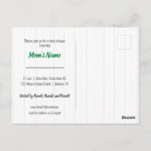 Baby Boy Eagle Groen Baby shower Uitnodiging (Achterkant)