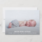 Baby Boy Eenvoudige geboorteaankondigingen (Voorkant)