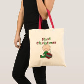 Baby Boy eerste kerst Canvas tas (Voorkant (product))
