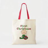 Baby Boy eerste kerst Canvas tas (Voorkant)