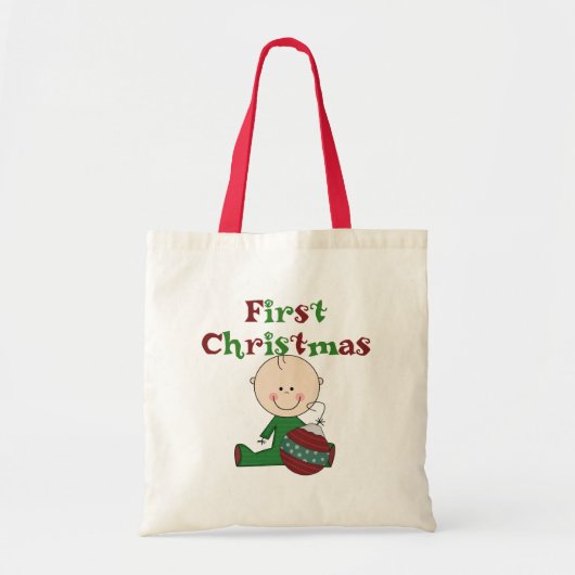 Baby Boy eerste kerst Canvas tas (Voorkant)