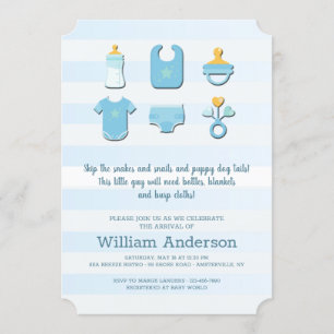 Baby Boy Elements Shower Invitation Kaart