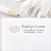 Baby Boy Elephant Baby shower Adresetiketten Etiket (Insitu)