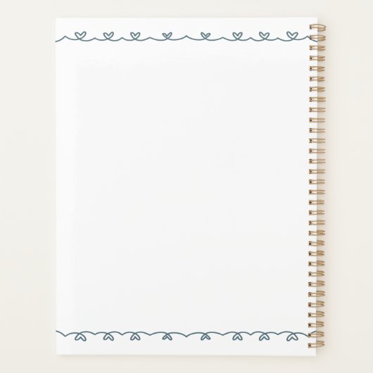 Baby Boy Elephant Custom Naam en Geboorte Details Planner (Achterkant)