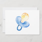 Baby Boy Elephant Cute Baby shower Kaart (Achterkant)