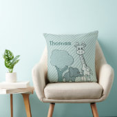 Baby Boy Elephant en Giraffe Kussen (Stoel)
