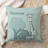 Baby Boy Elephant en Giraffe Kussen (Deken)