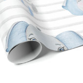 Baby Boy Elephant Het is een Jongen Shower Cadeaupapier (Rol Hoek)