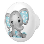 Baby Boy Elephant Keramische Knop (Rechts)