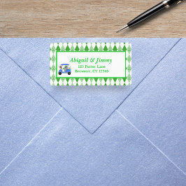 Baby Boy Elephant & Monkey Golf Baby shower Etiket