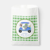 Baby Boy Elephant & Monkey Golf Bedankzakje (Voorkant)