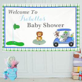 Baby Boy Elephant & Monkey Shower Spandoek