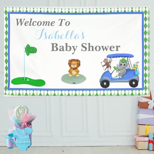 Baby Boy Elephant & Monkey Shower Spandoek