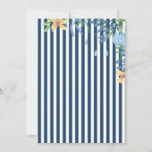 Baby Boy Elephant Umbrella Baby shower Invitation Kaart (Achterkant)