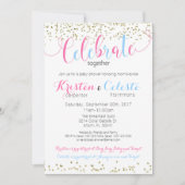 Baby Boy en Girl de Gecombineerde Uitnodiging van  (Voorkant)