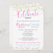 Baby Boy en Girl de Gecombineerde Uitnodiging van  (Voorkant / Achterkant)