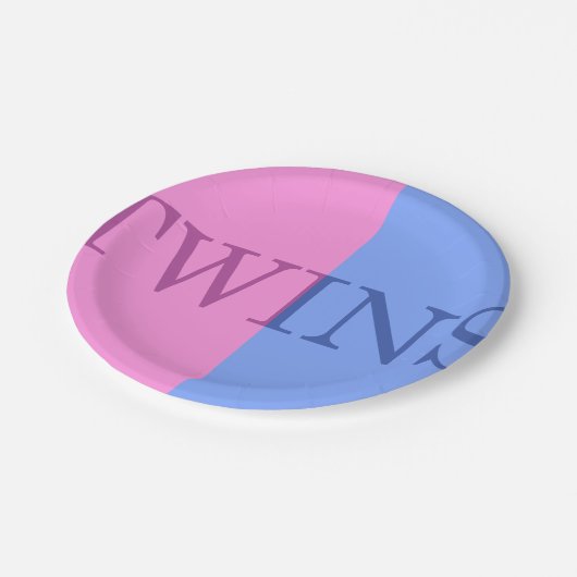 BABY BOY EN GIRL FRATERNAL TWINS PAPIER BORDEN PAPIEREN BORDJE (Gekanteld)