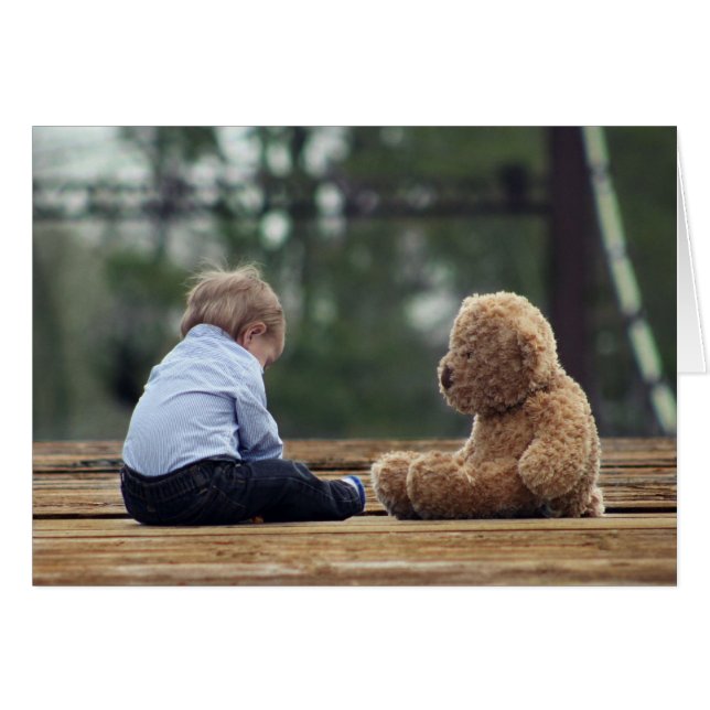 Baby Boy en Teddy Bear (Voorkant Horizontaal)