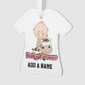 Baby Boy Farmer met Koe Ornament (voorkant)