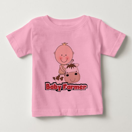 Baby Boy Farmer Met Koe Tshirts En Cadeaus (Voorkant)