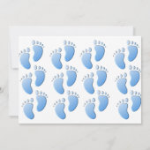 Baby Boy Feet Flat Aankondiging Kaart (Achterkant)