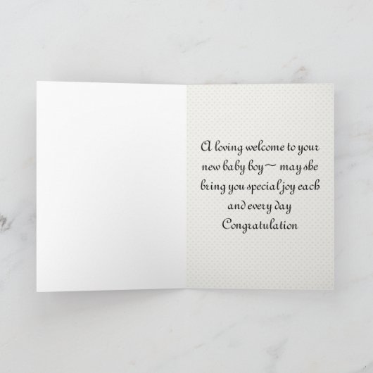 Baby Boy Felicitatiekaart Kaart (Binnen)